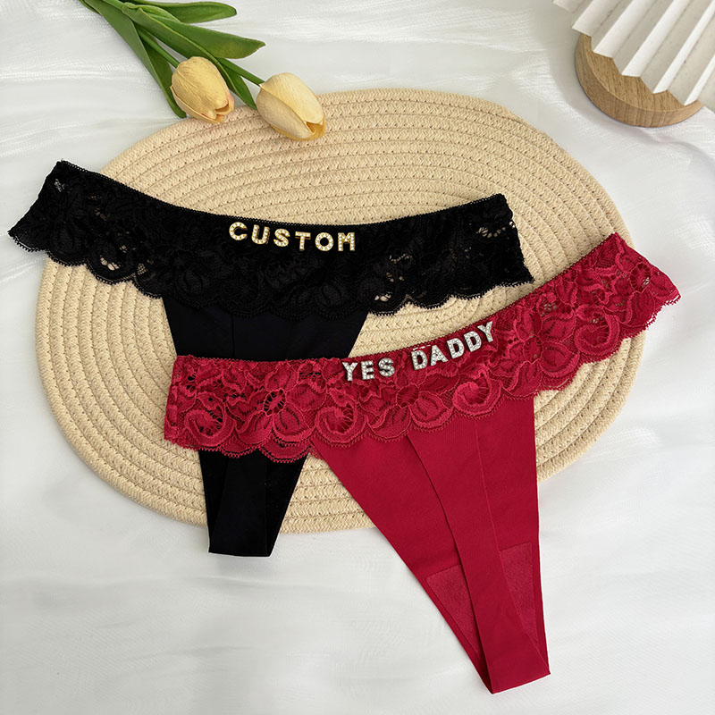 Thong Bikini Women - Perizoma personalizzato personalizzato Nome Lettera di