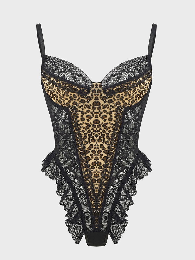 Shapewear Bodysuit Firm - Body sexy in pizzo con motivo