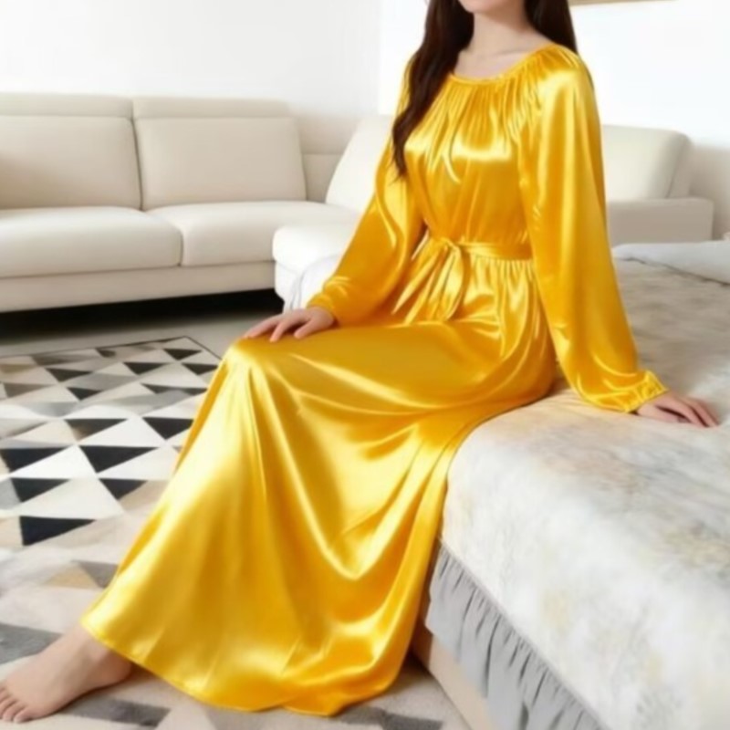 Robe Silk Women - Vestaglia da Notte Lucida in Seta