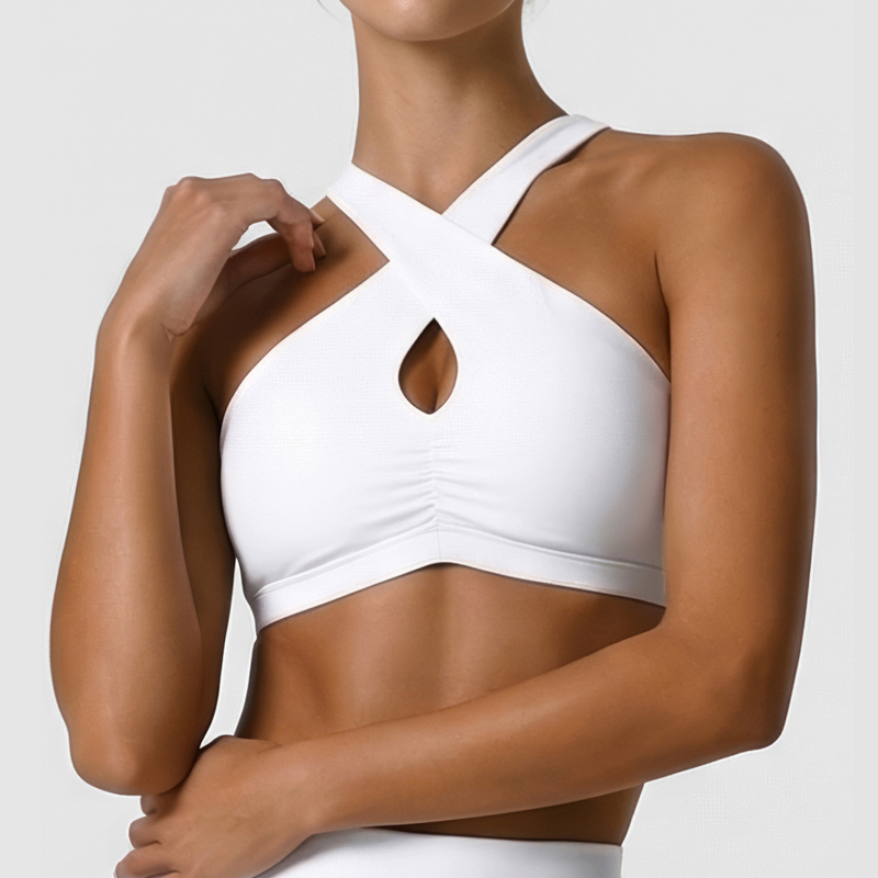 Sports Bra High Impact - Reggiseno Sportivo Morbido da Donna, Tinta