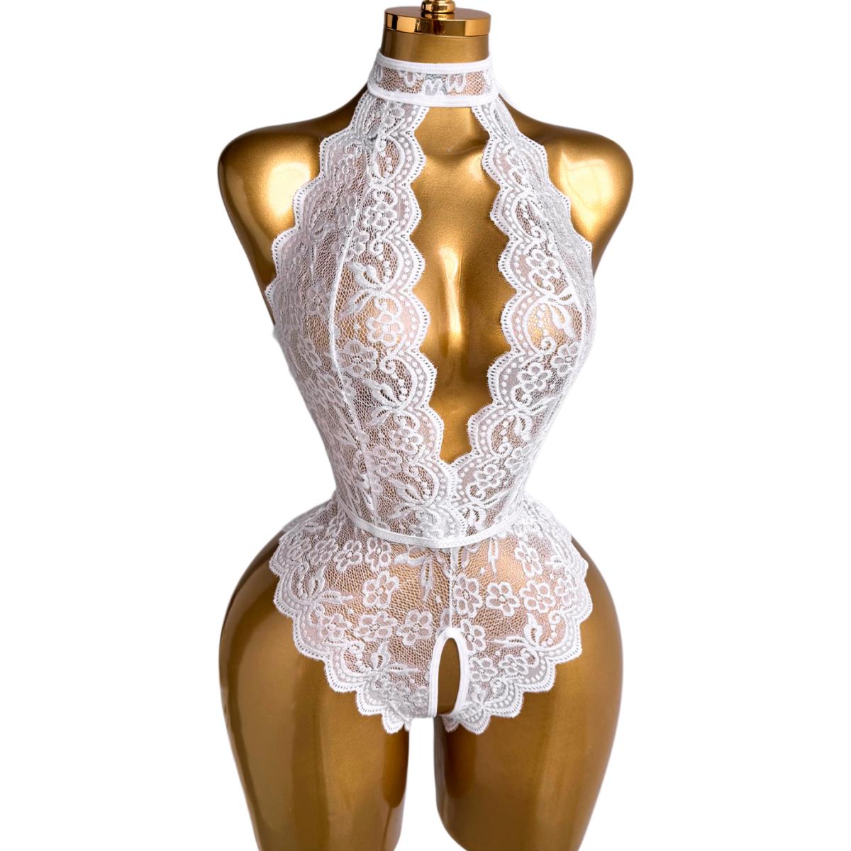Body intimo bianco con scollo  - Lace Teddy Lingerie recensione e prezzo